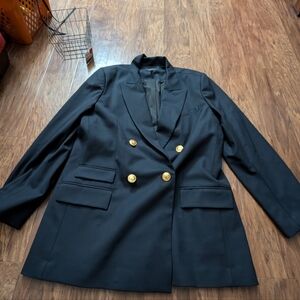 Women's Double Breasted Rag And Bone Jacket Dark Navy Excellent Condition